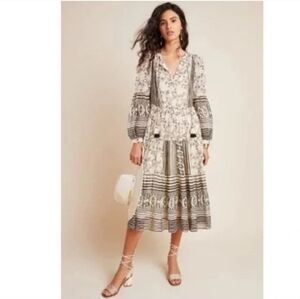 Anthropologie Talulah Tierrd Midi Dress‎